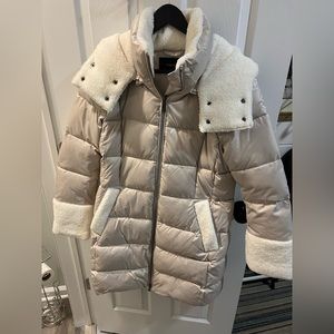 Tahari White Parka